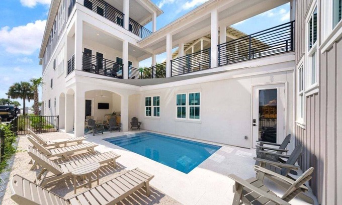 WaterSound West Beach House | Big Beach Watch: Walk to Beach Access - Private Pool - Sleeps 21