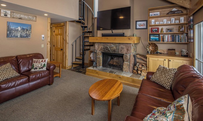 Big Sky Meadow Village House | Big Sky Town Center condo w/fireplace & community pool/hot tub/sauna - Glacier Mountain Escape