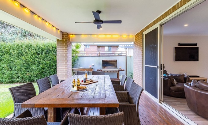 Nelson Bay House | Big Wave At Shoal Bay, 8 Achilles St - large home with ducted air con, Wi-Fi and Linen