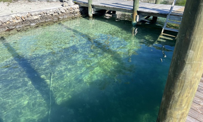 Treasure Cay House | Big Yellow House with Dock on Deep Water Canal and Dock Power Available