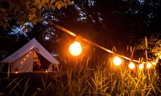 Battle Lake RV Rental | Birch Tent at The Grove Glamping