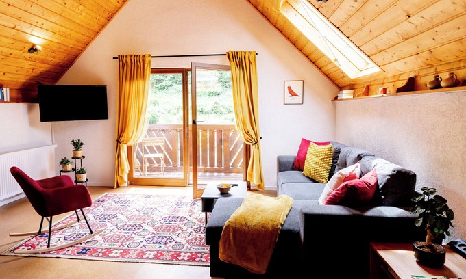 Darstein Apartment | birds-nest holiday home palatian forest balcon wood stove