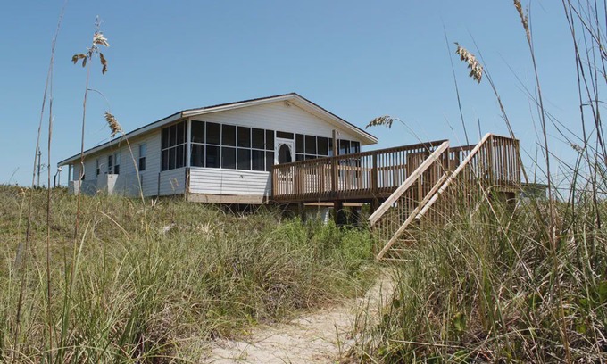 Caswell Beach House | Birds of a Feather: 3 Bed/2 Bath Oceanfront, Cheery Beach Cottage