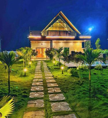 Chevella Villa | Blissora Retreat Villa by StayJade-Pvt Pool-Lawn