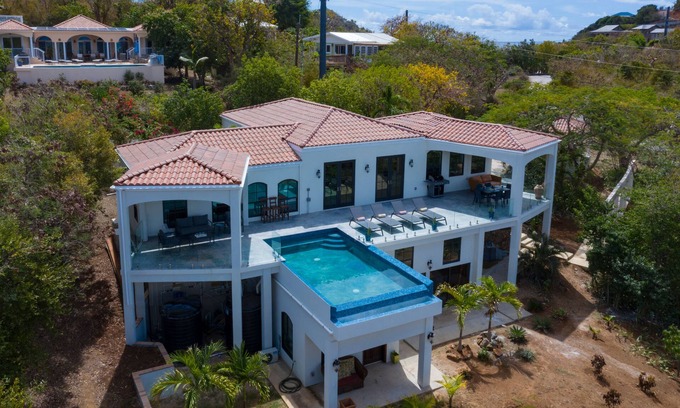 Great Cruz Bay Villa | Blue Dolphin Villa Great Cruz Bay FEATURING A NEW MASTER BEDROOM gorgeous views