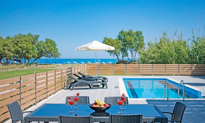 Platanes Villa | Blue oyster Beachfront villa, No car needed 1