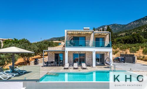 Mousata Villa | Blue pearl Villa with Private Pool in Afrato Village! Infinite sea views!