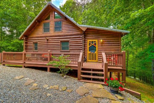 Ridges Over the Lake House | Blue Ridge Log Cabin with Hot Tub and Game Room!