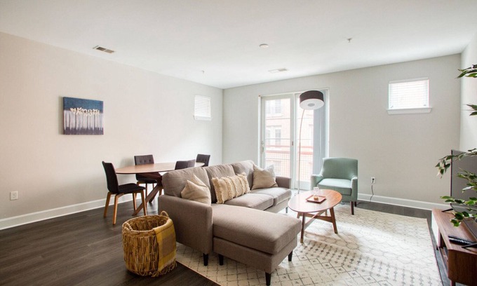 Bethesda Apartment | Blueground | Bethesda, balcony, nr Cabin John Park