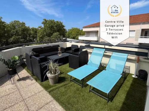 Etat Unis - Le Bocage Apartment | BnGo I Immense RoofTop Lyon I 2 chambres, 4 places parkings, 2 immenses terrasses, 8 personnes