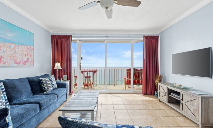 Panama City Beach Condo | Boardwalk Resort 2107 - Beachfront - Pools, Hot Tub, Private Beach, East End