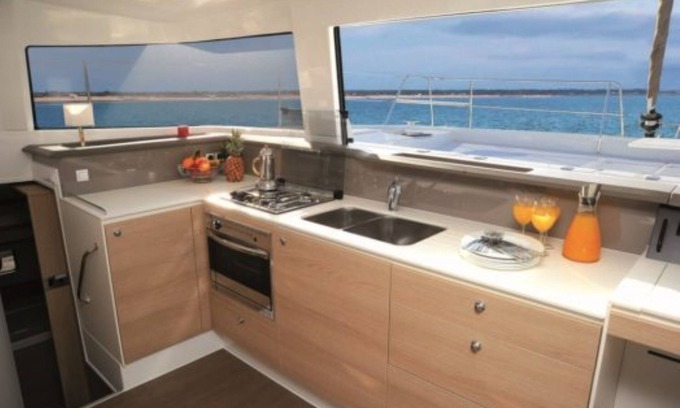 Portisco Boat Rental | Boat 'Catamarano 43 Foil E Kite Equipment' with Sea View, Wi-Fi and Air Conditioning
