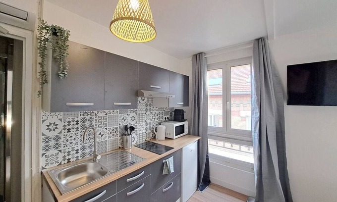 Reims City Centre Apartment | Bologne, Studio Climatisé