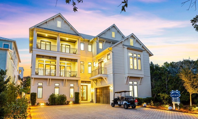 Seagrove Beach House | Book for Fall! Seagrove! Private Heated Pool! GULF VIEWS! Low-Speed Vehicle! Bikes!