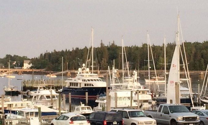 Southwest Harbor Condo | Book your perfect fall getaway at the Cannery's Marina-side condo Stern unit!
