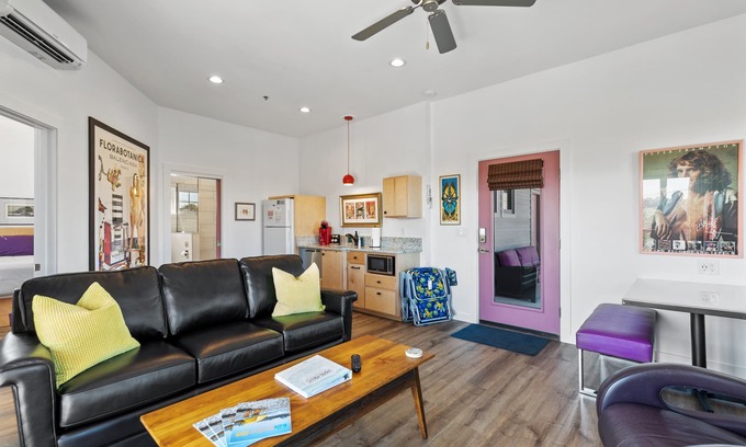 Folly Beach Hotel | Boutique Hotel Folly Room 2: King Suite with large private balcony in the heart of Folly Beach