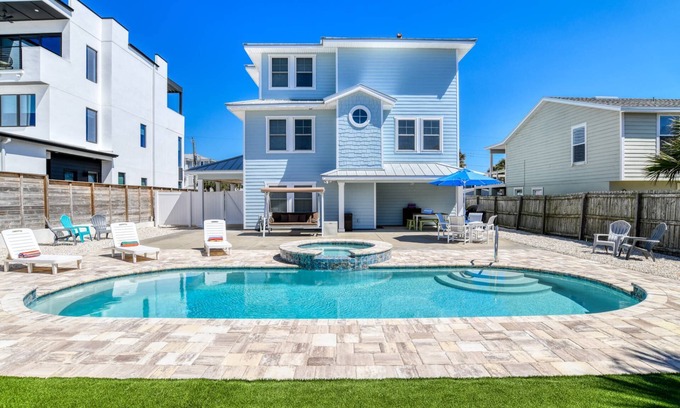 Butler Beach House | Brand New Pool! Incredible Ocean Views! Updated Beach House, Fenced Yard, Balcony, Easy Beach Access