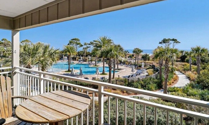 Hilton Head Island Condo | BRAND NEW REMODEL Oceanfront End Unit near Coligny Plaza!