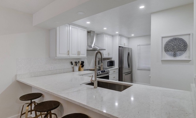 Cocoa Beach Condo | Brand New Renovated Unit with Partial Ocean View and Heated Pool, Hot Tub and Tennis Court
