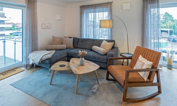 Dornumersiel Apartment | Brandneue Oberwohnung mit Infrarotsauna im Herzen von Dornumersiel