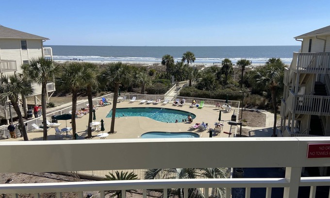 North Forest Beach Villa | Breakers Oceanfront Villa with Beautiful View of Ocean & Pool with a King Bed