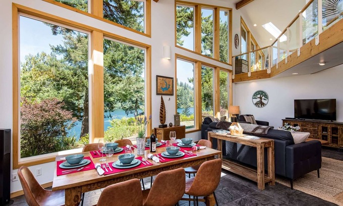 Florence House | Breathtaking Lake Front Home W/Private Dock, Amazing Views, and Fire Pit