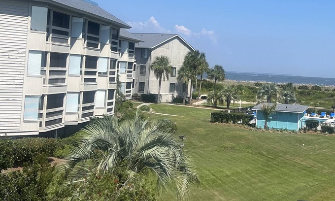Oceanmarsh Subdivision Condo | Breathtaking Ocean Sunrise Views. Relax at 3 pools with a BBQ. No Crowds!