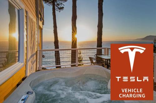 Shelter Cove Apartment | Breathtaking Oceanview! by OceanviewHotTubs Oceanfront! Shelter Cove CA Tesla EV station