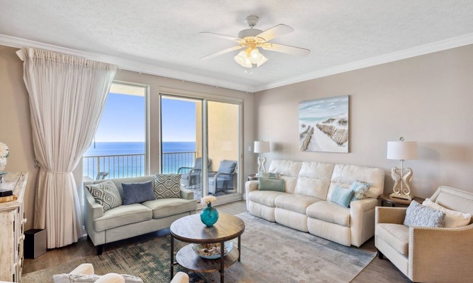 Lower Grand Lagoon Condo | Breathtaking Views Throughout this 2BR 2BA 18th Floor Condo @ Treasure Island