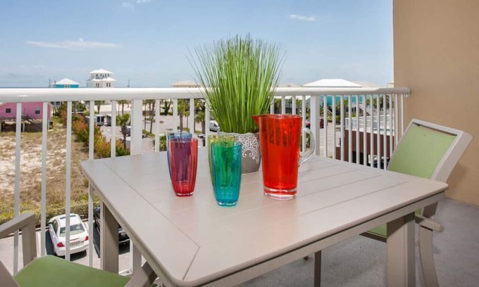 Gulf Shores Condo | Breathtaking views from Sanibel's large balcony