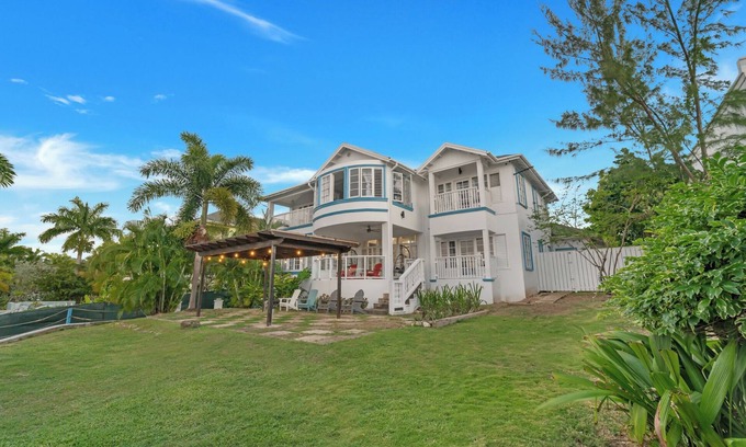 Boscobel Villa | Breathtaking Villa with ocean views, hot tub, BBQ, and steps from the beach
