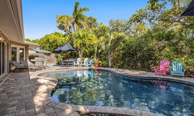 Anna Maria House | Breezy canalfront home w/heated pool & dock - 3 blocks to Bean Point Beach