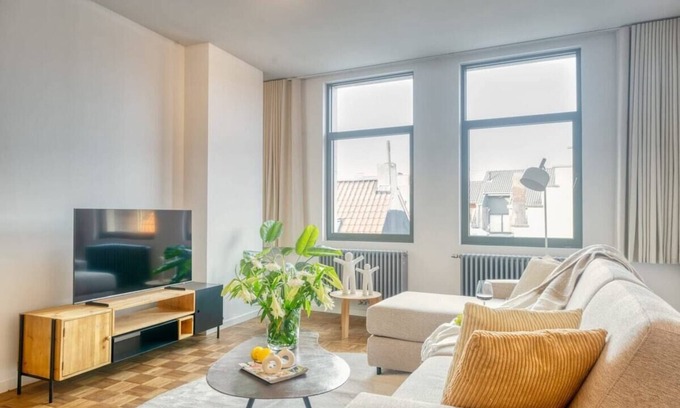 University District Apartment | Bright 1BR Haven in Antwerp with Terrace