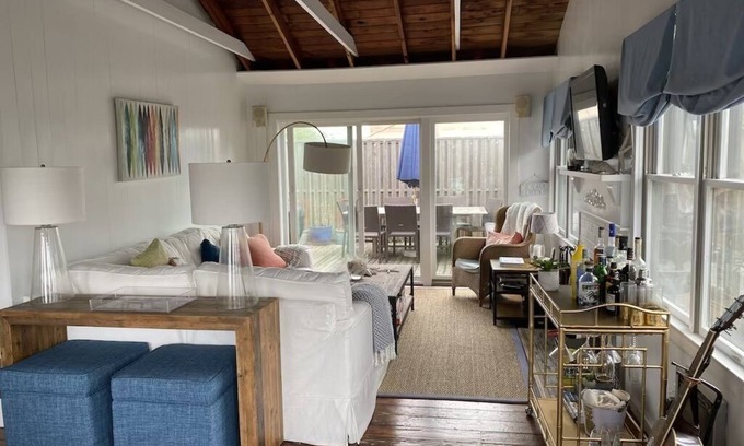 Fair Harbor House | Bright airy Fair Harbor home with ocean views steps from the soft sandy beach