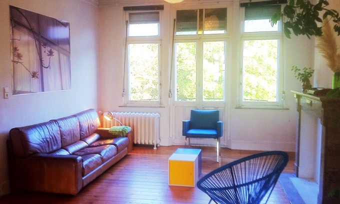 Vorst Apartment | Bright and huge, trendy and arty, quiet and charming appartment, viewing the parc.