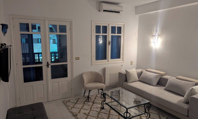 Nabeul Apartment | Bright apartment 2 steps from the beach - 2 bedrooms, 90m².