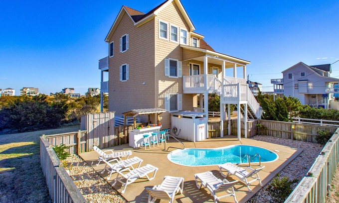 Rodanthe House | Bright, beautiful house near the sound & ocean with private pool & hot tub