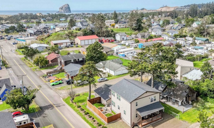 Pacific City House | Bright, Open Pacific City Home, Double Living Room, Fenced Side Yard, Fire Pit!