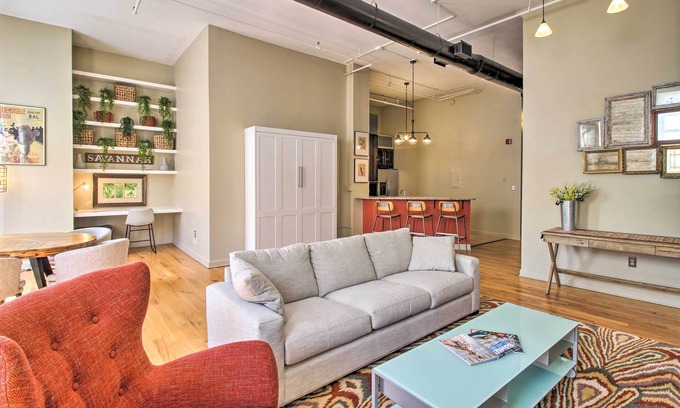 Historic District - North Condo | Bright Savannah Loft in Historic District!
