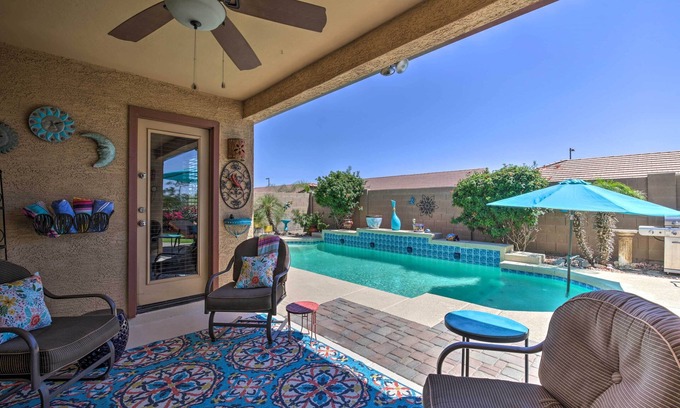 Sundance Cove House | Buckeye Home w/Pool, Putting Green & Sun Porch!