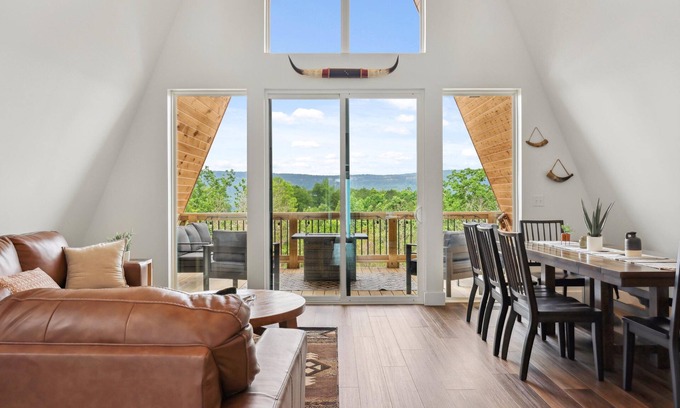 Chattanooga Valley Cabin | Buffalo Bluff | Rustic A-frame Cabin | Bluff Mtn Views!