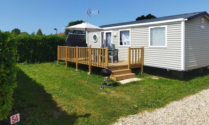 Biville-sur-Mer House | Bungalow 6 people in campsite*** with heated swimming pool