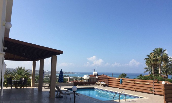 Pegeia House | Bungalow, Coral bay, Paphos, see view, en-suite, 3 bedroom, disabled friendly