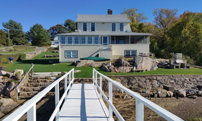 Gloucester House | Buoy 23: Direct waterfront cottage with deepwater dock on the Annisquam River