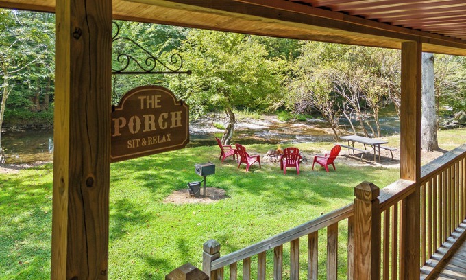 Cosby Cabin | Butts On The Creek! Peaceful retreat right on the creek.