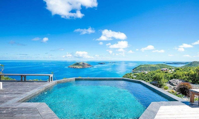 Colombier Villa | Byzance- Extremely private, airy & bright, spectacular ocean & islands vistas