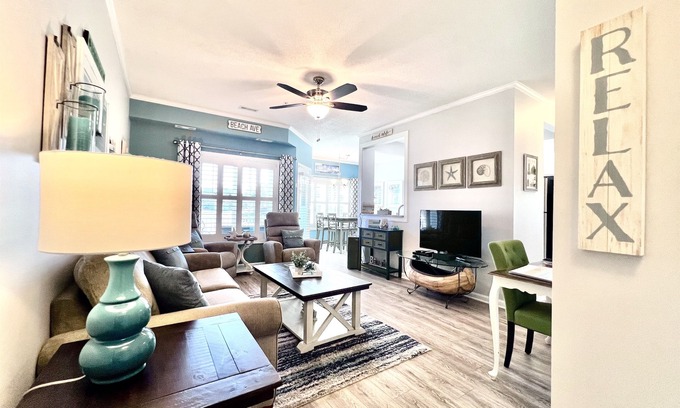 Villages of Five Points Condo | CABANA BEACH CONDO - 1ST FLR - SMALL DOG FRIENDLY - POOLS, TENNIS, TRAILS & MORE