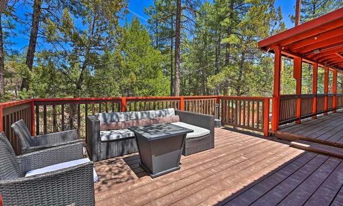 Pine House | Cabin in Tonto National Forest Deck and Views!