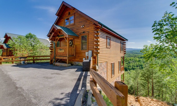 Sevierville Cabin | Cabin w/amazing views, sauna, pool & private hot tub + free attraction tickets