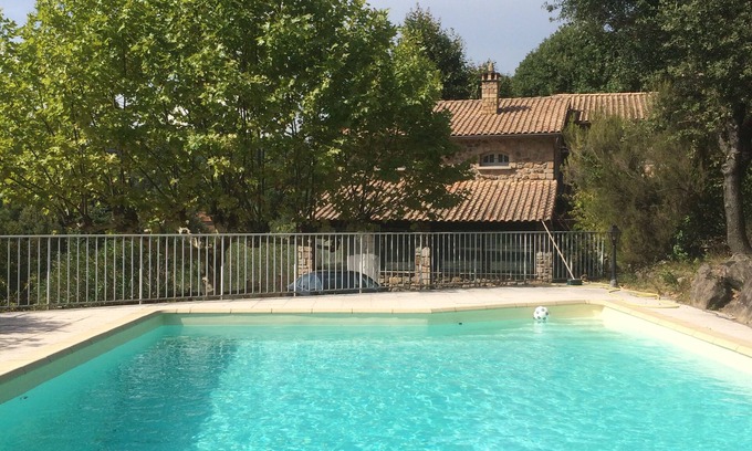 Les Salelles House | Calm and serenity, family home Southern Ardeche, river and mountains